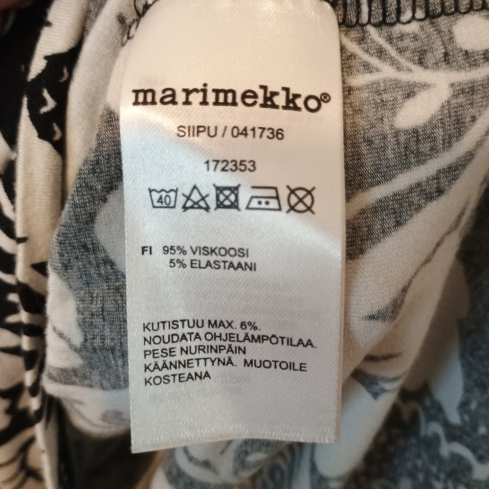Marimekko Keinuva Black/White Dress Size XS Extra Small - Picture 6 of 8